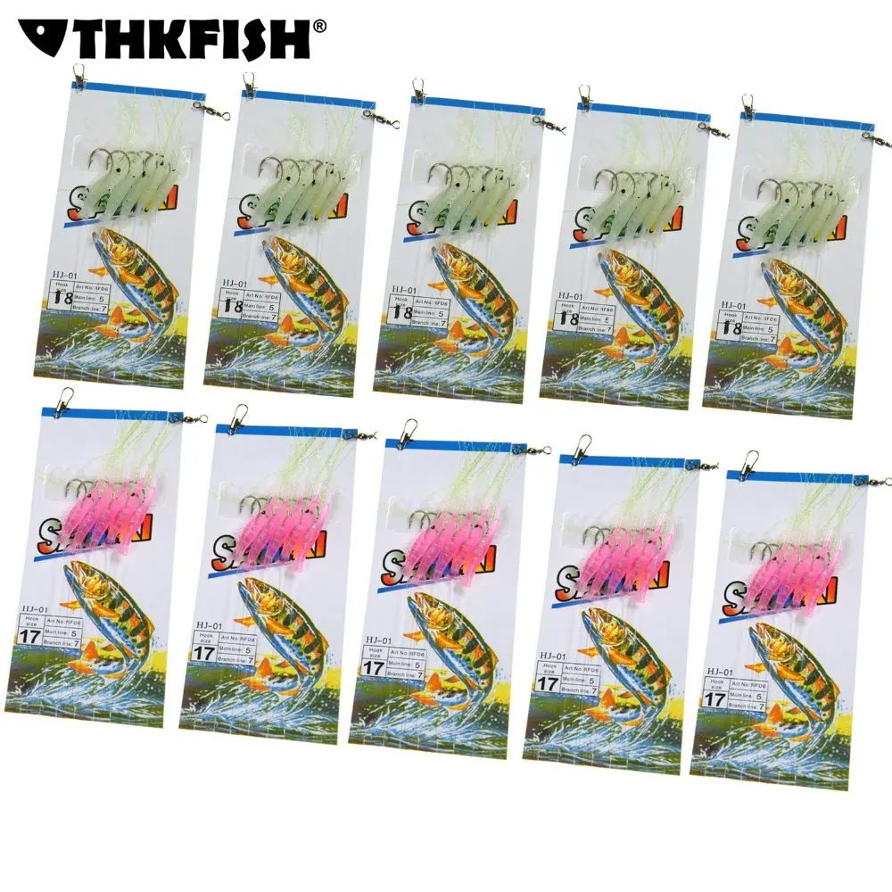 Buy 10 Bags Saltwater Fishing Rigs Sea Fishing Lures