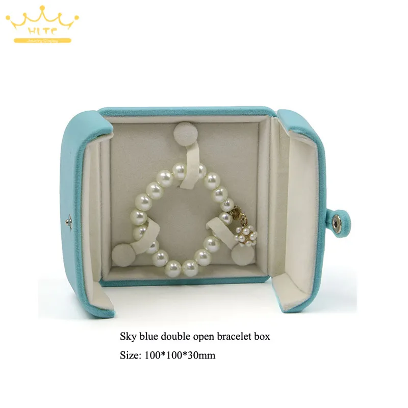 Высококачественные фланелевые обручальные кольца для пар кулон с секретом коробка двойная открытая оснастка шкатулка для ювелирных изделий - Цвет: BRACELET BOX