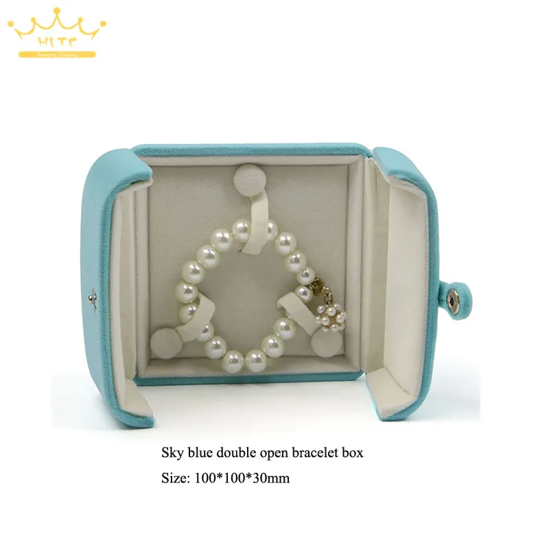 BRACELET BOX Высококачественные фланелевые обручальные кольца для пар кулон с секретом коробка двойная открытая оснастка шкатулка для ювелирных изделий - Цвет: BRACELET BOX