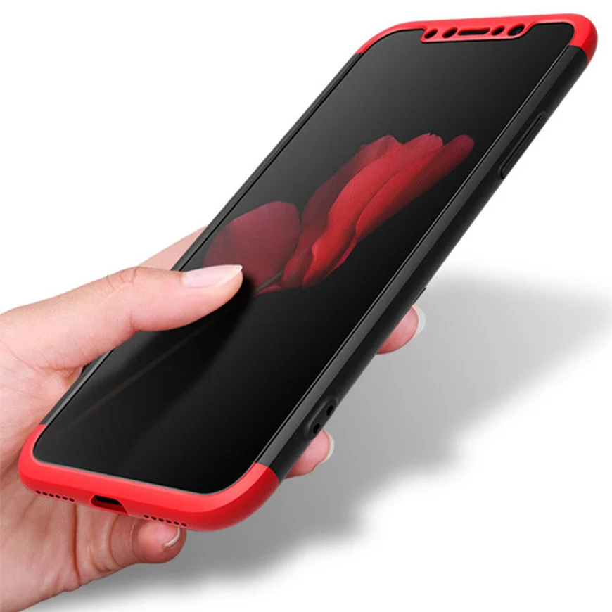 

360 Full Case For iPhone XS MAX iphone XR Slim Hard PC Plastic 3 In 1 Back Cover For iPhone X 8 Plus Case Cover