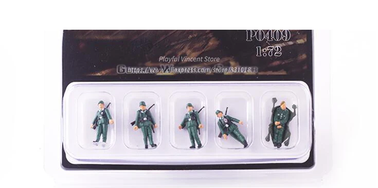  1/72 P0409 German casualty suit Five-man group Finished product Military Scene Model Accessories