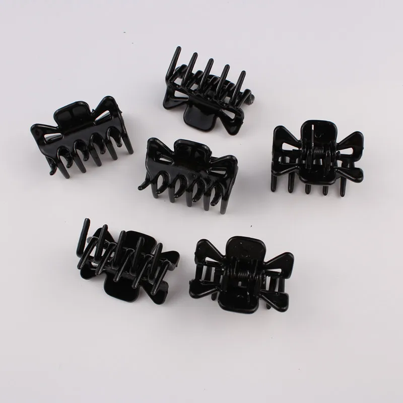 

12 PCS Fashion Women Girls Hair Accessories Black Plastic Mini Hairpin 10 Claws Hair Clip Clamp Claws