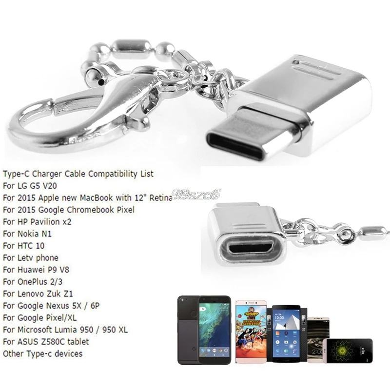 

Metal USB-C 3.1 Type C Male to Micro USB 2.0 Female Converter Connector DropShip