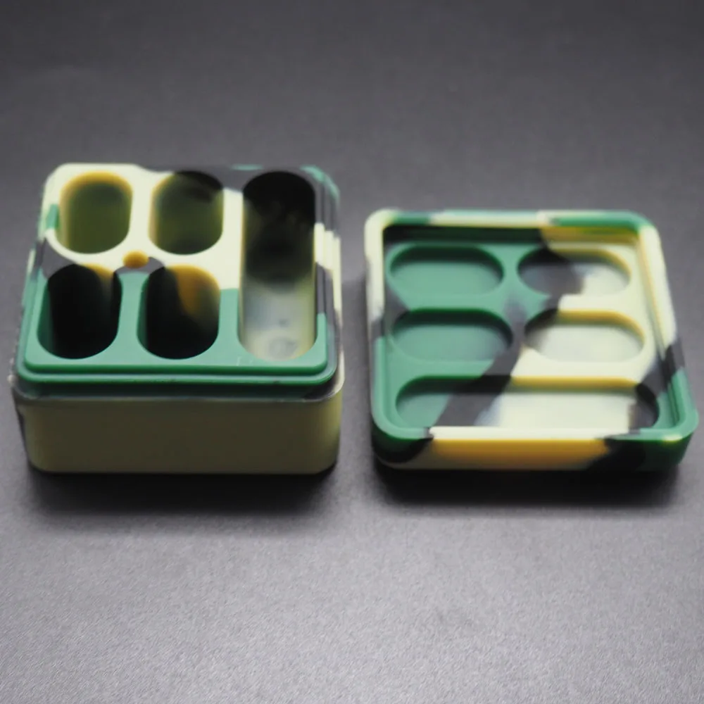 green black mixed colors silicone square box (4)