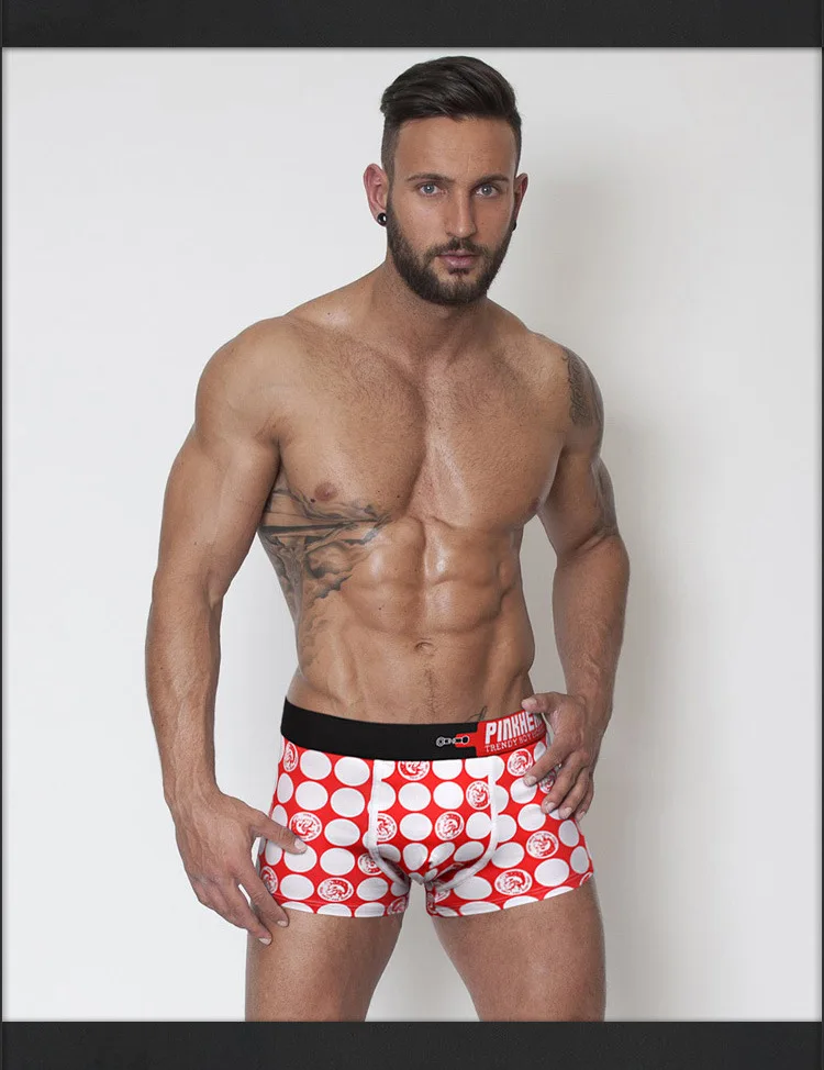 Бесплатная доставка! 1 шт. брендовые розовые Боксеры в клетку с героями