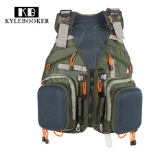 Army Green Adjustable Fly Fishing Vest Pack Multifunction Pockets Outdoor Sports Fishing Vest Backpack Fish Accessory