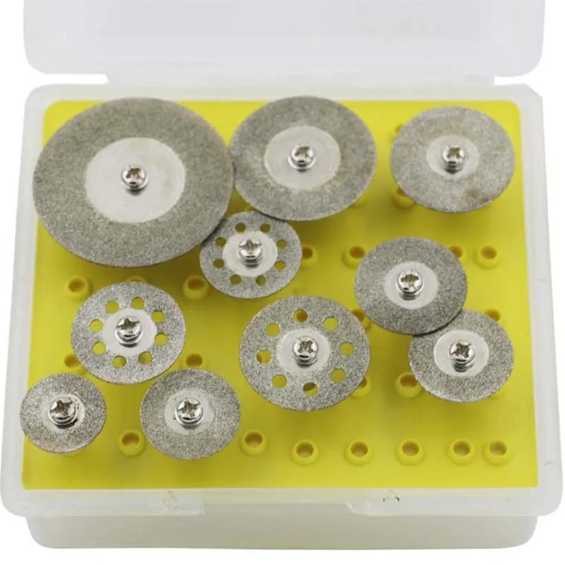 10pcs Grinding Accessories Diamond Cutting Mini Cutting Disc Circular Saw Blade For Dremel Abrasive Accessories  