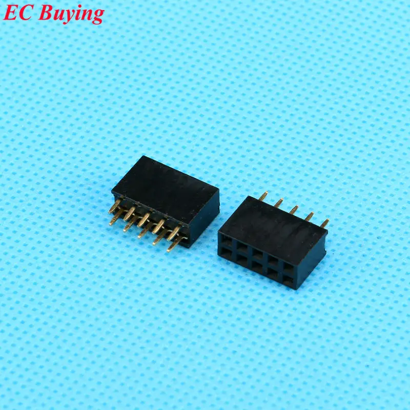 

20pcs/lot 2X5 Pin Double Row Female 5P 2.54mmStraight Header Pitch Socket Strip