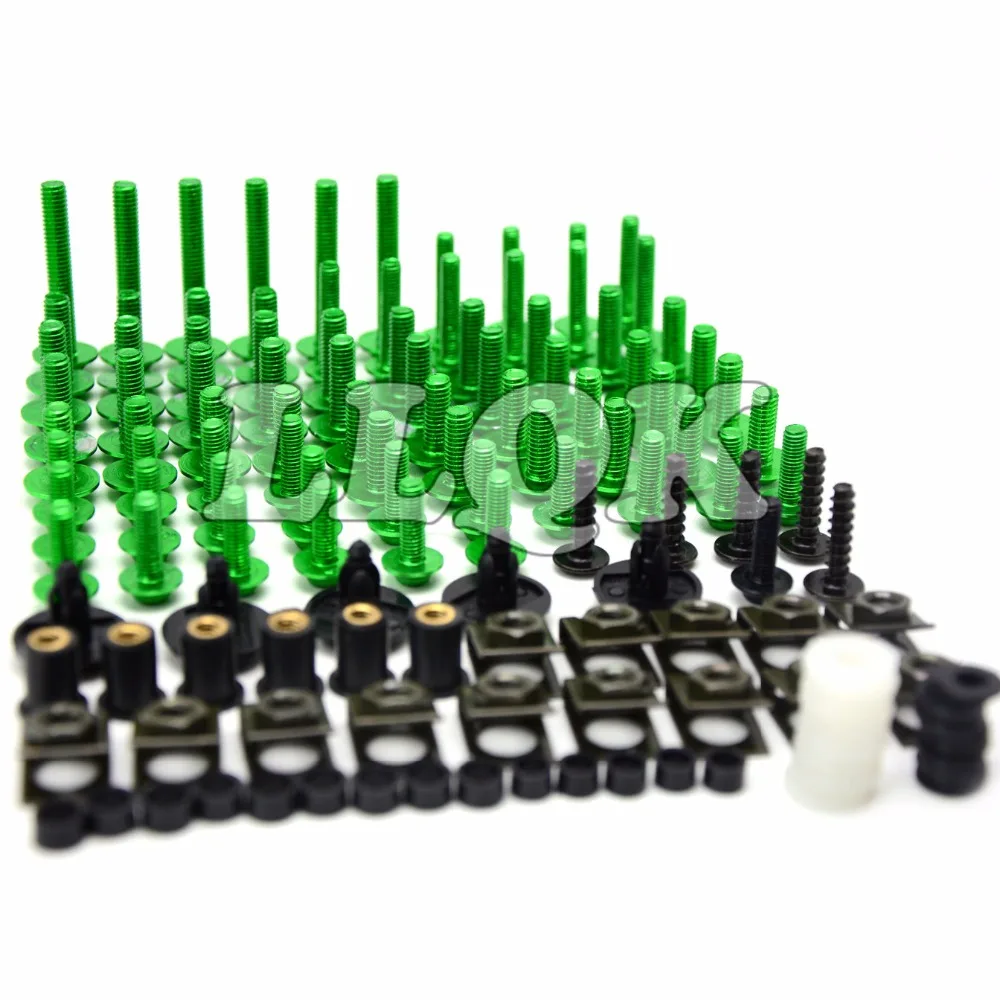 

Universal CNC Motorcycle Fairing body work Bolts Fastener Clips Screws For kawasaki VERSYS 1000 2012-2014 ER-5 2004-2005