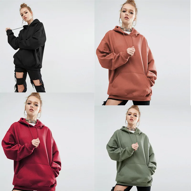 

Womens Long Sleeve Fleece Pullover Hoodie Sweatshirts