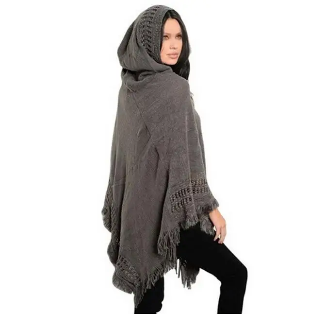 

Big scarves winter scarf Sweater poncho women Bohemian Shawl Scarf Hooded blankets Cape shawl Ponchos and Capes Q6-25F