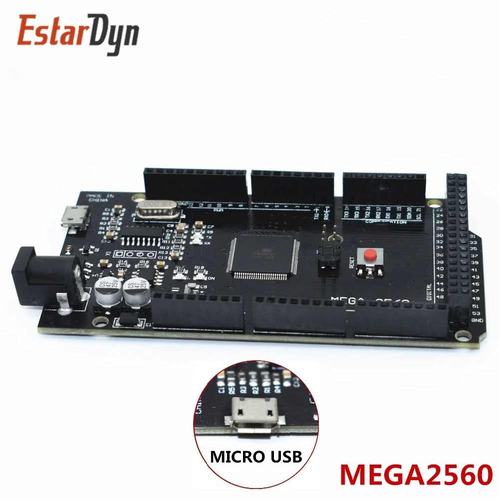 

1pcs Mega 2560 R3 for MEGA2560 CH340G/ATmega2560-16AU MicroUSB. With Bootloader