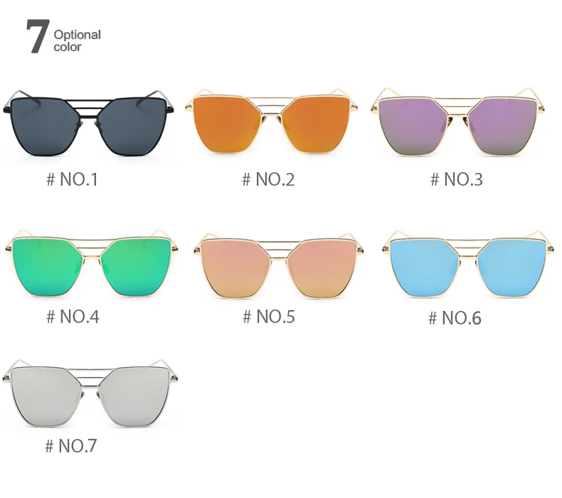 Luxury Square Women Sunglasses Brand Designer Fashion Classic Metal Female Sun Glasses Men Coated Mirror UV400 Oculos De Sol purple sunglasses