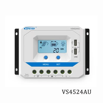 

45A VS4524AU 12V 24V EPSolar PWM Solar Charge Controller Regulator LCD Backlight 5V Mobile phone charger