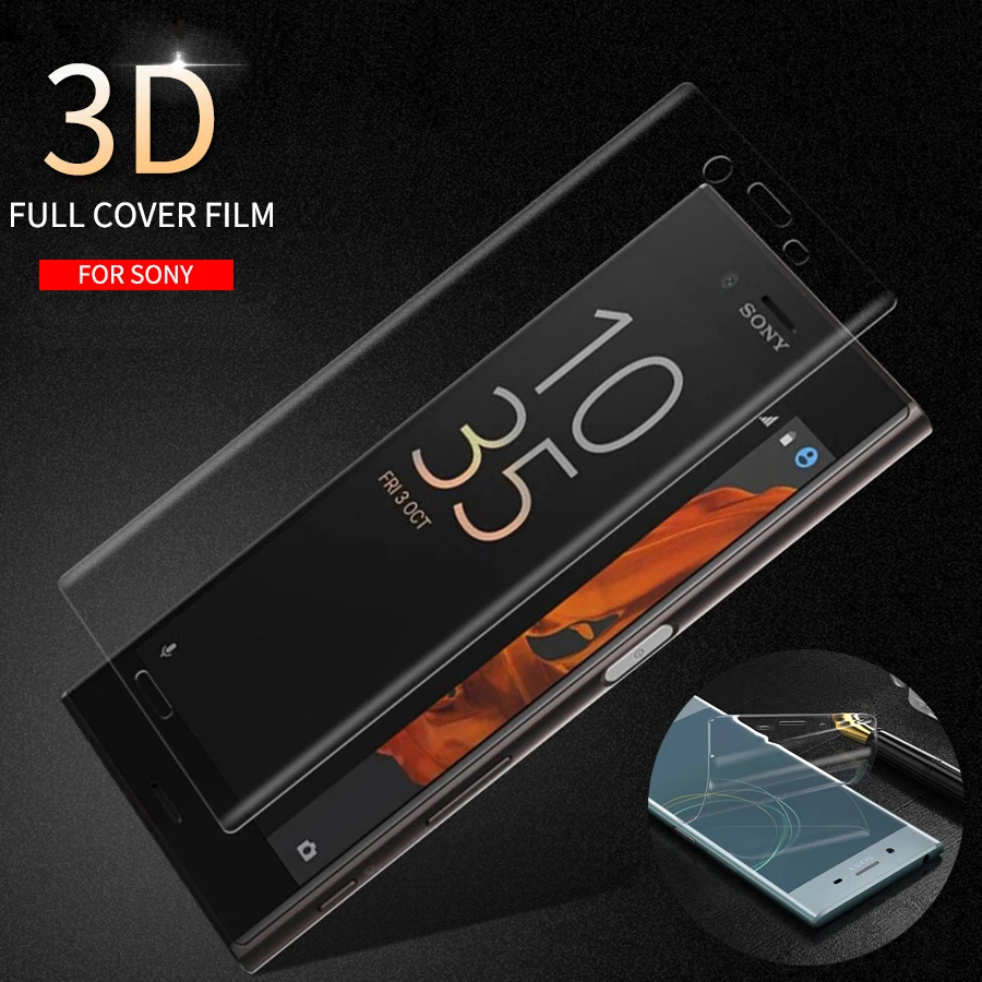 3D полное покрытие Экран протектор для Sony Xperia XZ Премиум XZ1 XA1 XA2 ultra XA X XZ2 компактный