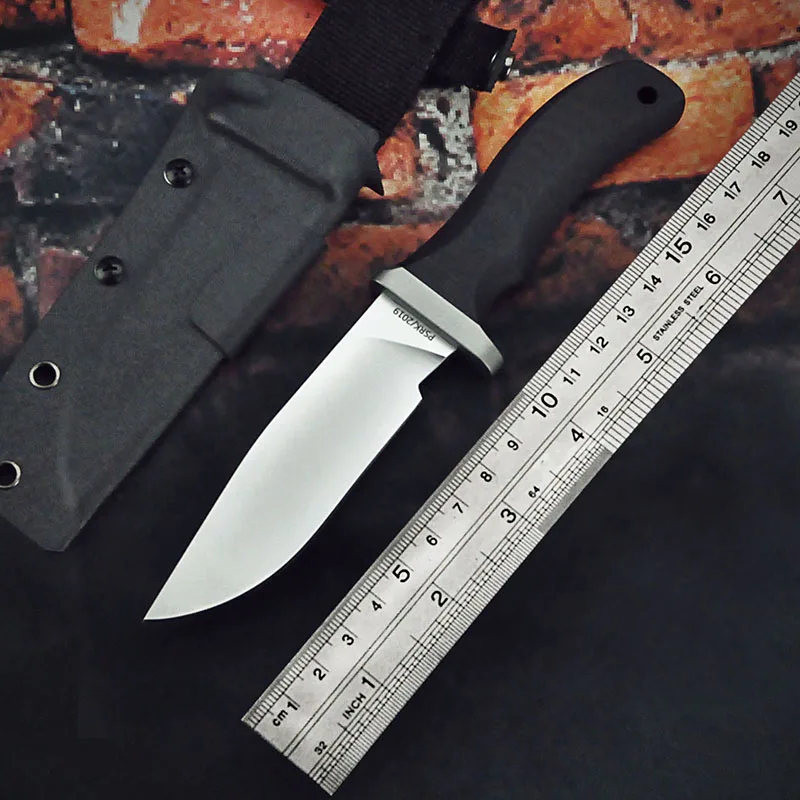 

PSRK Fixed Knife 52100 Steel G10 chromium Handle outdoor survival camping hunting tactical Adventure Fixed Blade Tool K sheath