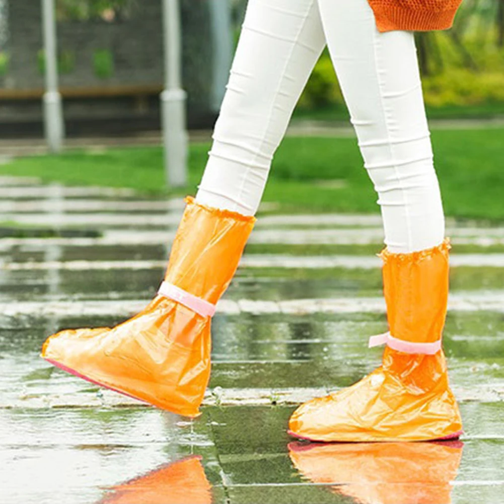 

PVC Reusable Non-Slip Outdoor Shoe Cover Rainboots Waterproof Adult Thicken Children Overshoes