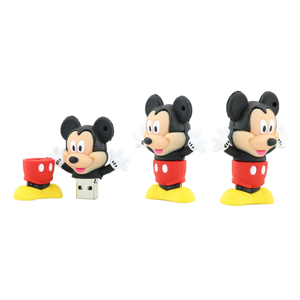 Pendrive Cartoon Cute Mickey Minnie Mouse USB Flash Drive 4GB 8GB 16GB 32GB 64GB USB Stick External Memory Storage Pen Drive