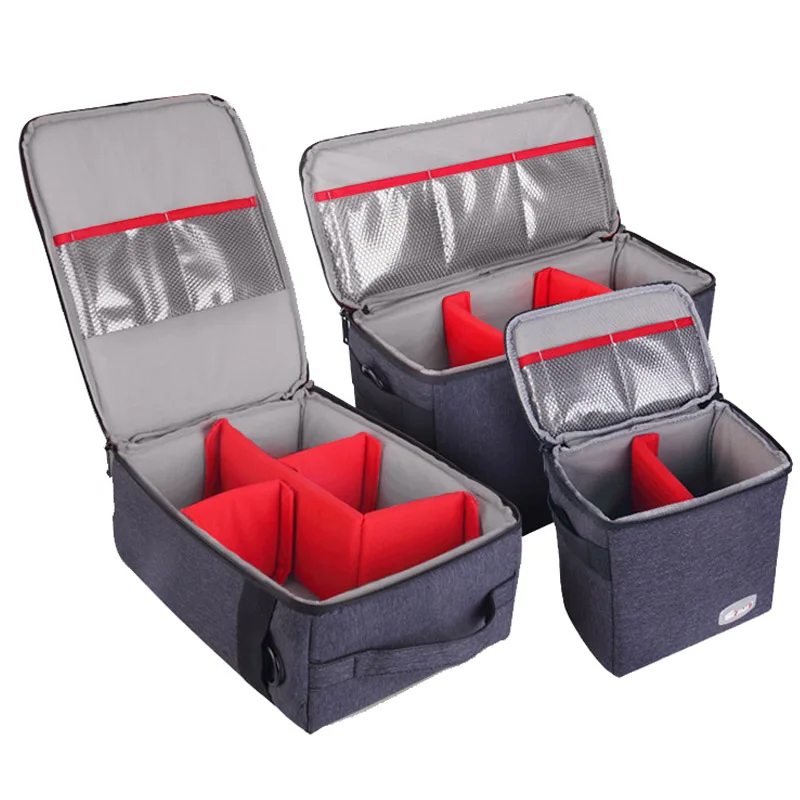 

Roadfisher Thick Photography Protector Camera Bag Insert Partition Case Dividers Organizer For 2 DSLR 3 Lens Canon Nikon Sony
