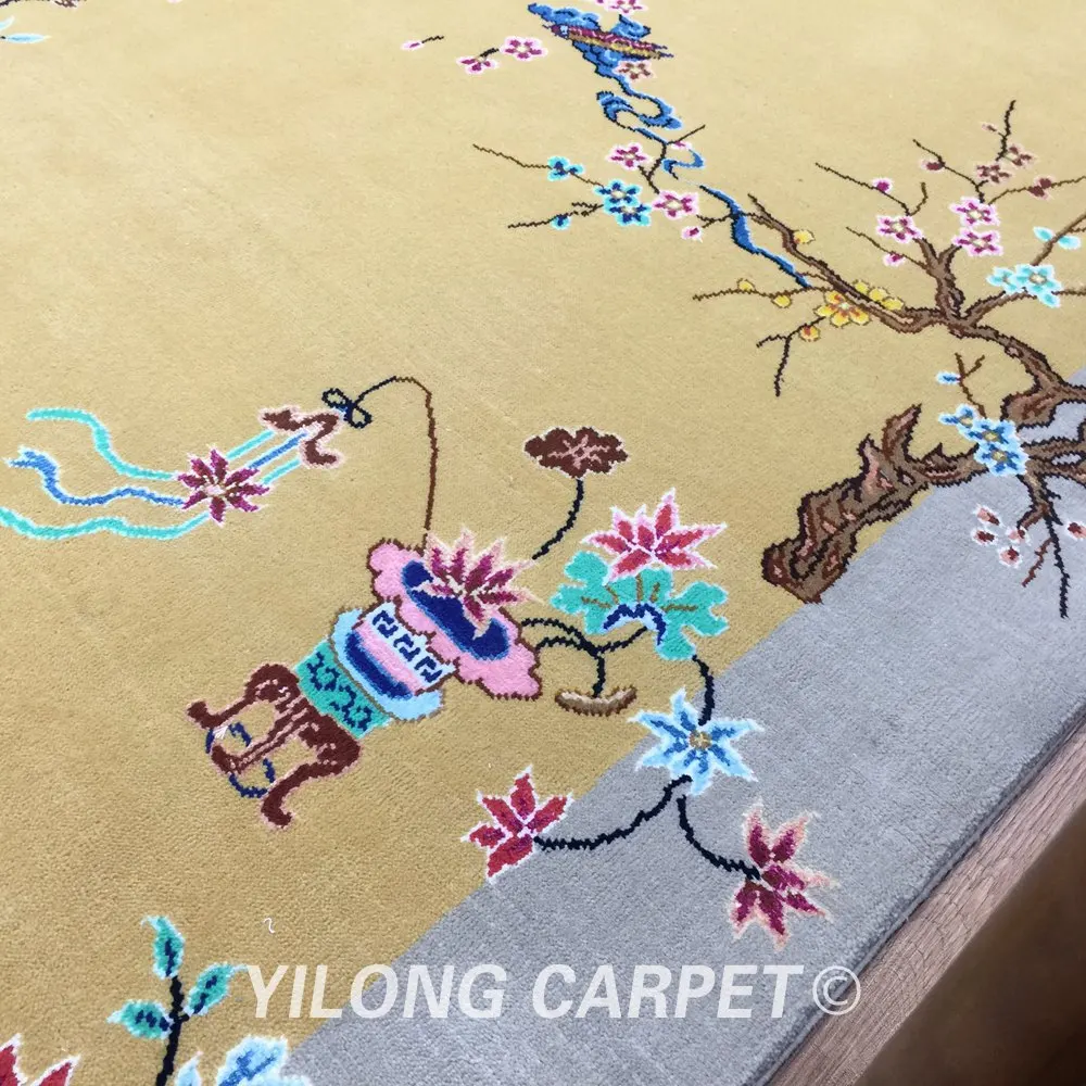 YILONG 4 'x 6' пустынный цветной шерстяной коврик китайские декоративные искусства