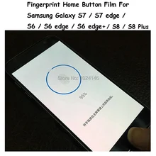 Для samsung Galaxy S8+ S7 S6 Edge+ Plus прозрачная Идентификация отпечатков пальцев сенсорная идентификационная пленка домашняя кнопка защитная наклейка прозрачная