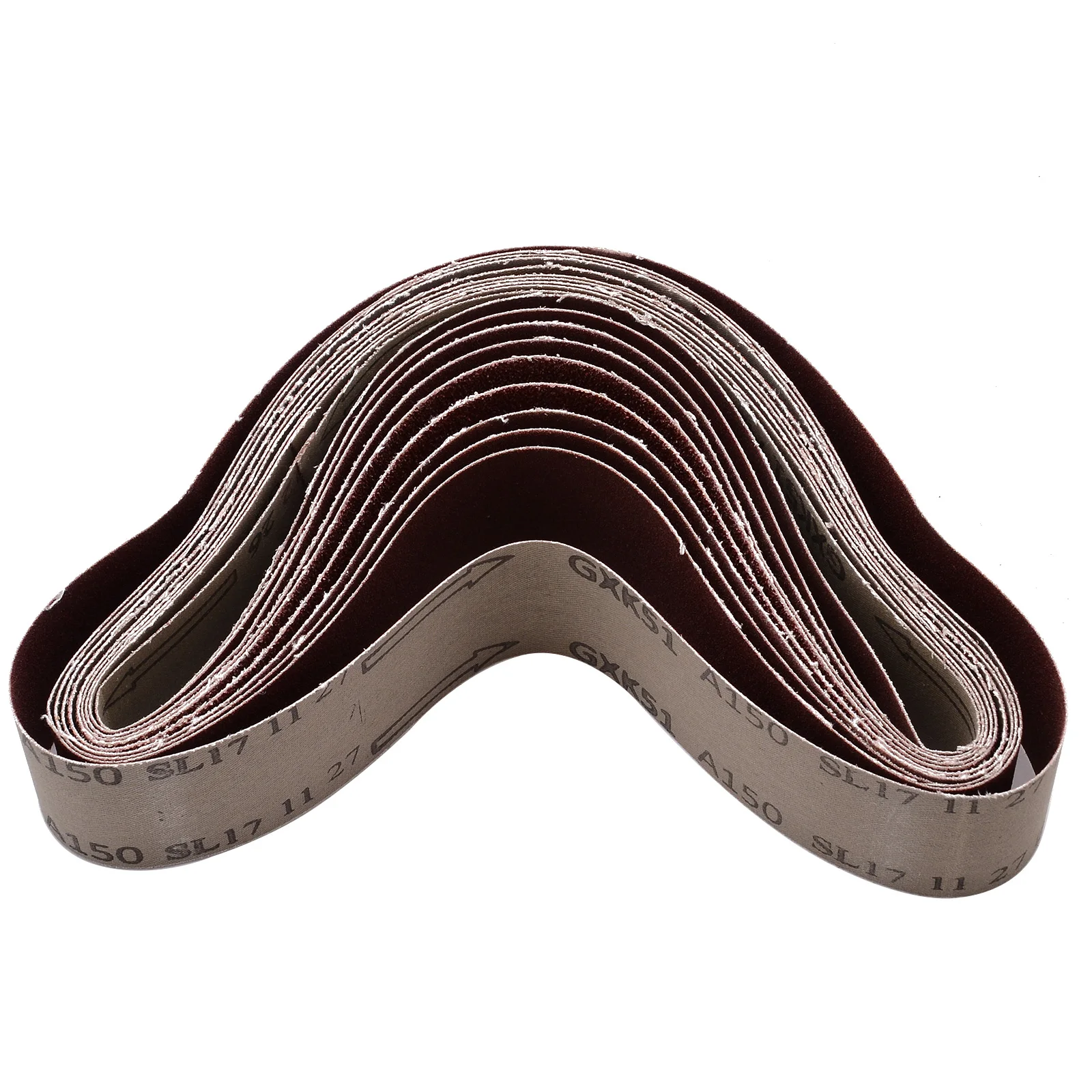 10pcs Aluminium Oxide 50*686mm Sanding Belts 60/120/150/240 Grit for Bench Grinder/Electric Belt Sander File Long Lasting
