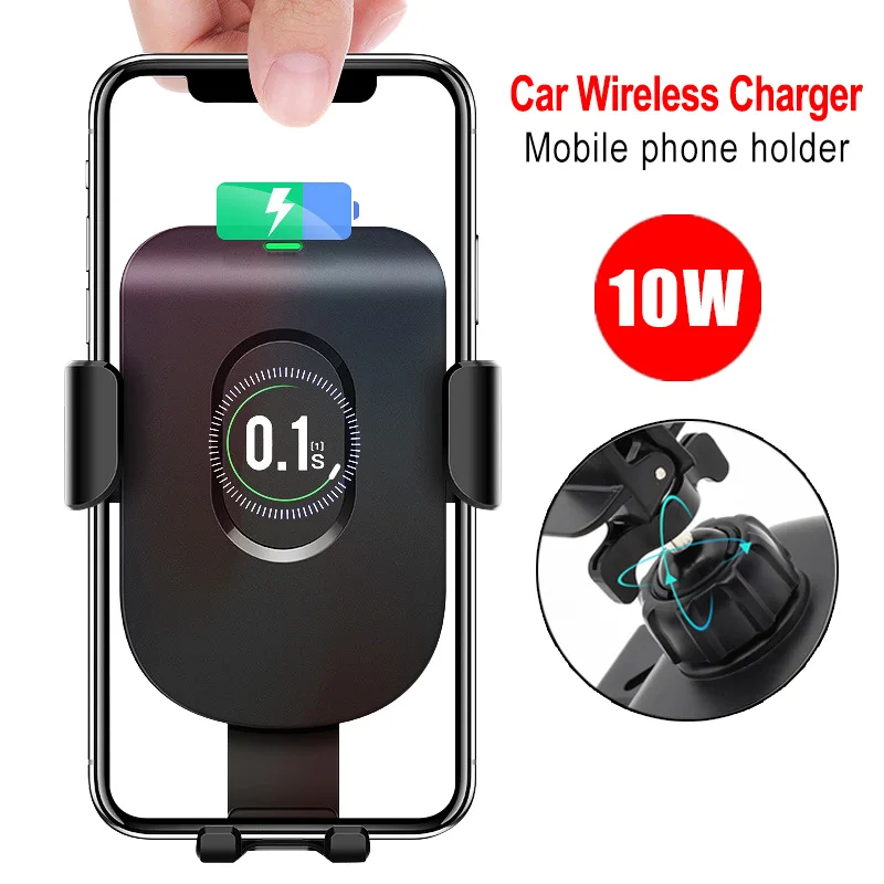 

Automatic Infrared Sensor Qi Wireless Charging Holder Fast Car Charger For iPhone Xs Max XR X 8 Xiaomi Huawei Samsung S9 S8