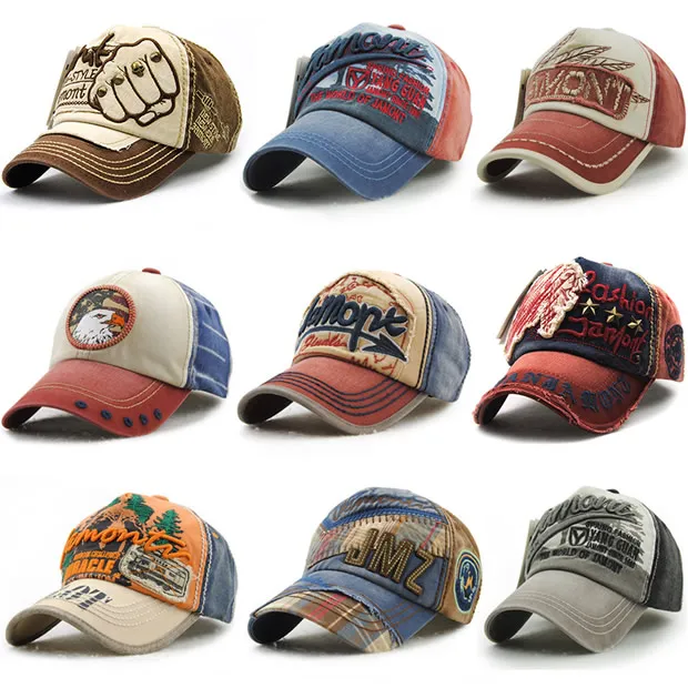 Personality Cowboy Embroidered Baseball Hat Male Curved Eagle Hat Teen