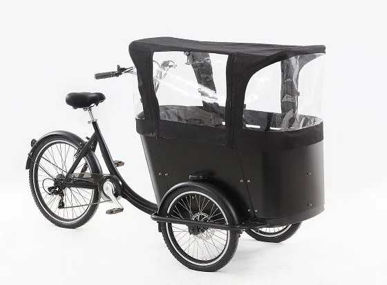 Европейские популярные bakfiets e грузовой велосипед электрический для детей с дождевиком(CNF по морю