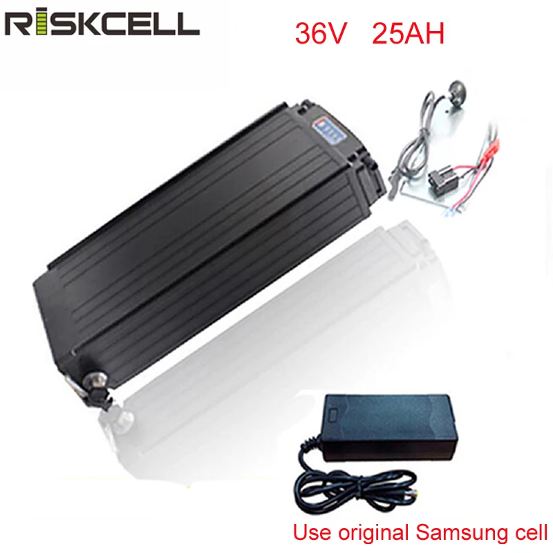 Sale 36V 1000w  rear rack  ebikebattery 36v 25ah lithium battery for electric bicycle with Power lights and Tail lights +charger 0
