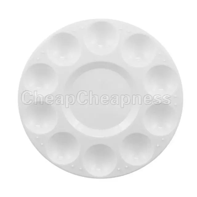 10 Wells Design White Painting Pallet Plastic Palette Art Paint Plastic Drawing Tray Color