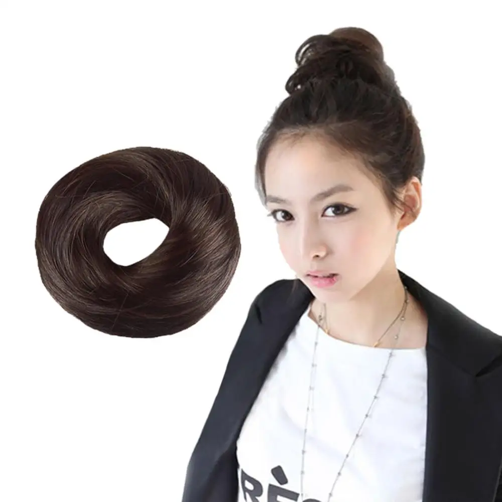

Fashion Hairpiece Dark Brown Stylish Dish Hair Bun Wig PonyTail Wig Accessories 88 New