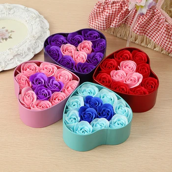 

Soap Rose Gifts Box In Four Colors To Wedding Christmas Choose Valentine's Day Creative Gifts Cheap Artificial Flower Bouquet
