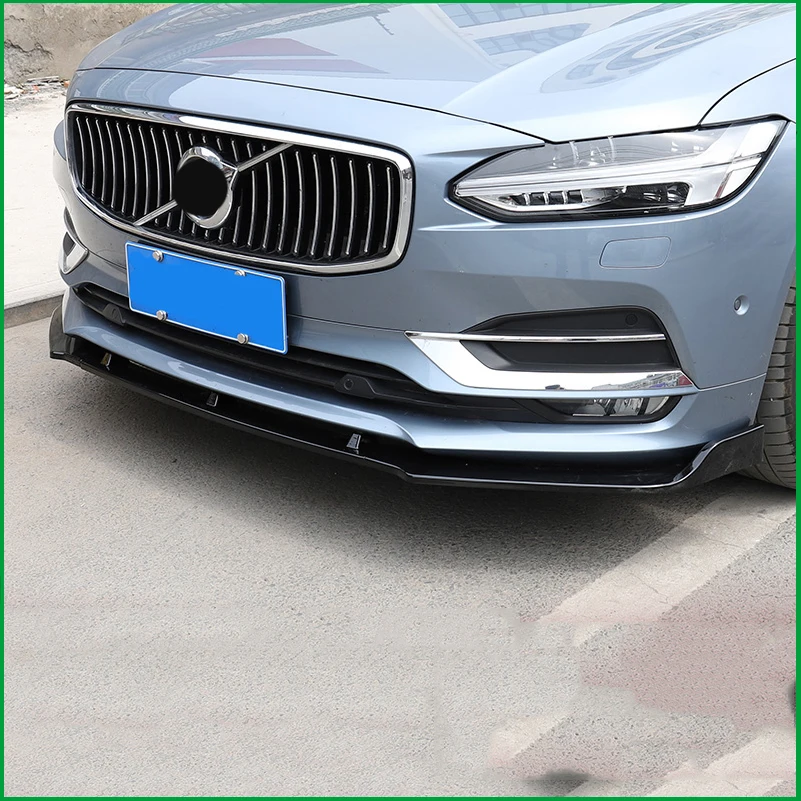 Для Volvo S90- передний бампер для губ нижние вентиляционные решетки и диффузоры защитная пластина спойлер обшивка кузова Комплект Накладка для автомобиля