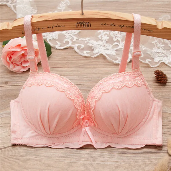 Big Girls Bra Set Young Girls Floral Cotton Training Bra Wireless Small
