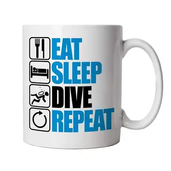 

Eat Sleep Dive Repeat Scuba Diving Mug