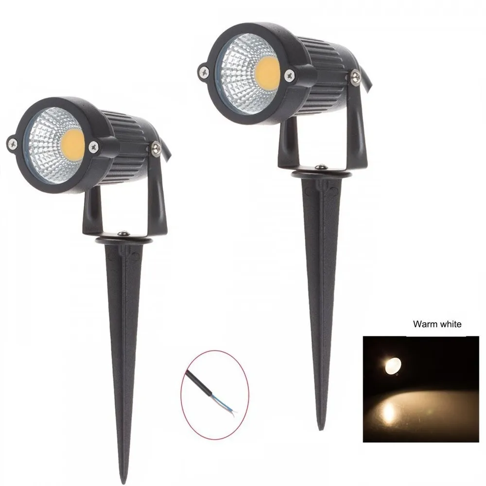 Jardim ao ar Conduziu a Luz Novo Livre Ac220v 110 v dc - ac 12 5 w 7 Cob Gramado Pico Luz Lagoa Caminho Paisagem Ponto Lâmpadas 10 * Dhl Ip65 6 v dc ac 12 v 5 w