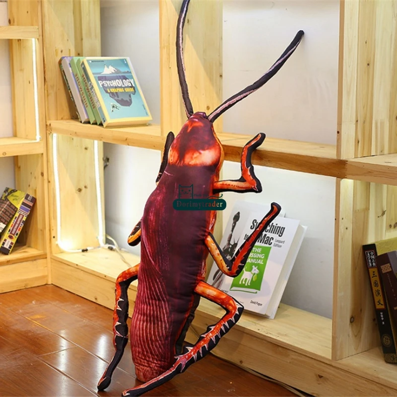 Dorimytrader Pop Big 110cm Simulated Pests Cockroaches Plush Toys Tricky Animals Doll Pillow Cute Gift 47inches DY61635 (6)