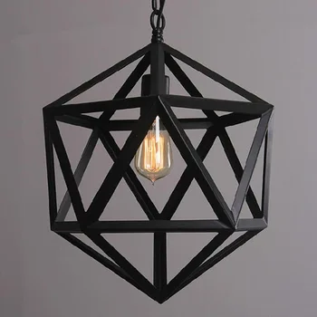 

Geometric Shade Loft RH Pendant Lights Hanging Lamp Vintage Lighting iron lampshade for Home Decoration Coffee Room Restaurant M