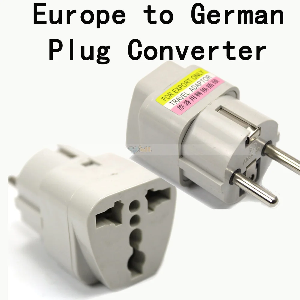 Free Shipping Europe to German AC Power Plug Travel Adapter Converter