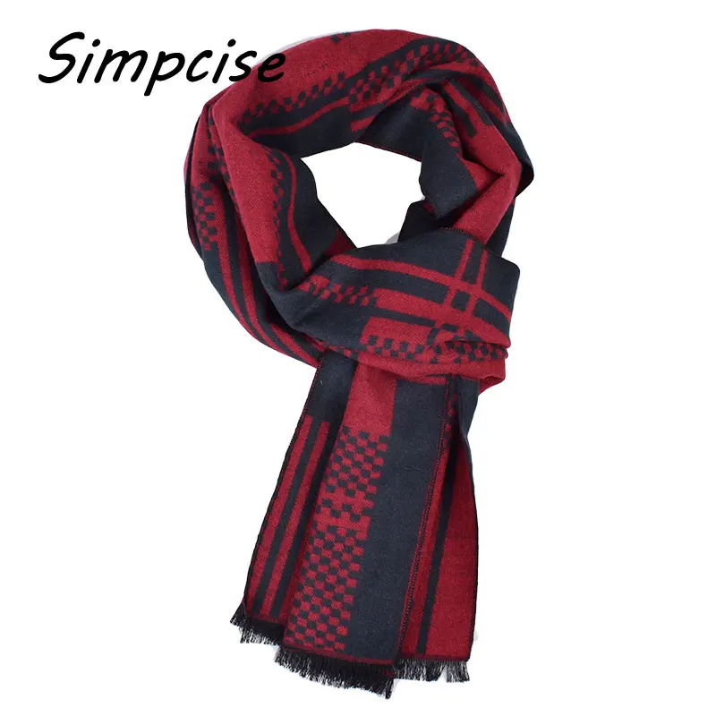 mens infinity scarf Bufandas 2021 Foulard Fashion Designer Wrap Men Business Scarf Winter Check Scarf Men Shawls Scarves A3A18917 mens knit scarf