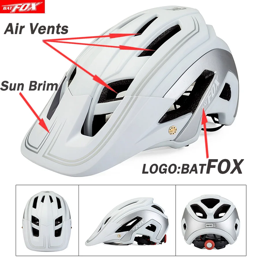 BATFOX, велосипедный шлем для женщин и мужчин, велосипедный шлем для горного велосипеда, для горной дороги, для велоспорта, защитный шлем для верховой езды, сумка для хранения, ультралегкий шлем
