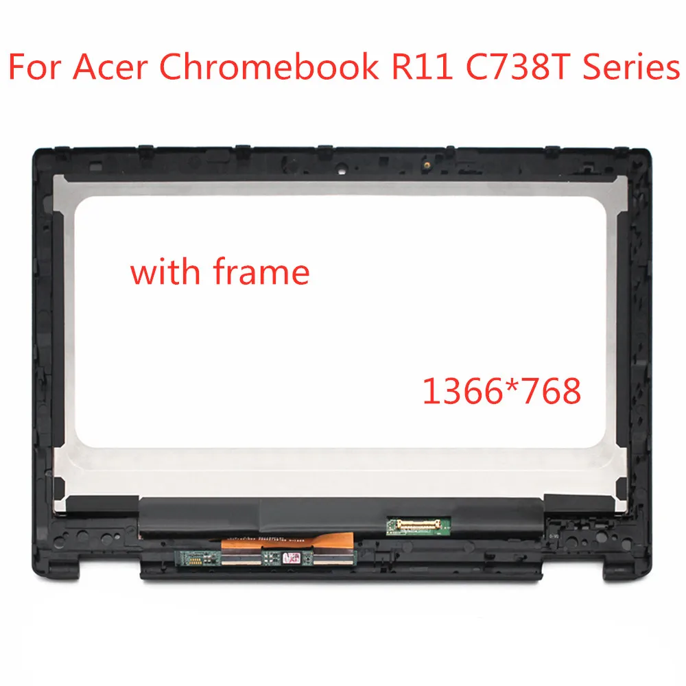 11,", ВЫСОКАЯ ЧЁТКОСТЬ, запчасти для ACER Chromebook R11 C738T сенсорный цифровой ЖК-экран Экран Дисплей+ панель в сборе 1366x768