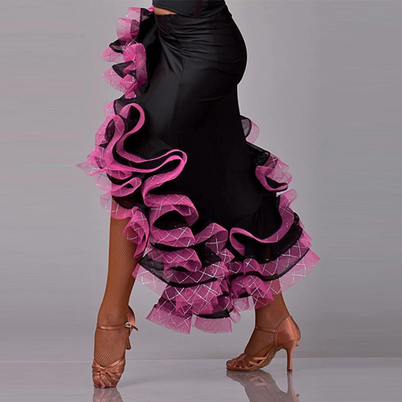 Fashion New Women Ballroom Latin Competition Dance Skirt For Sale Waltz