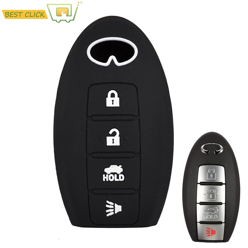 4 Button Silicone Remote Key Cover For Infiniti G25 G35 G37 Q40 Q60