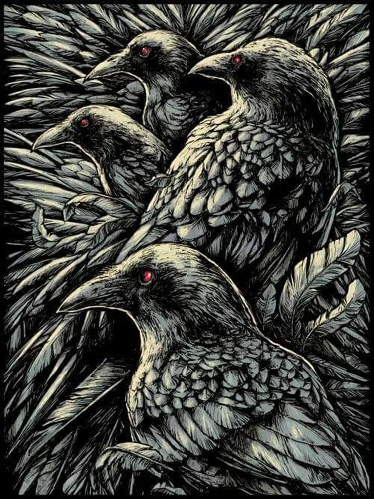 

2017 new Needlework Diy Diamond Embroidery bird animal cube Drill Full Diamond Painting Mosaic Picture cross stich