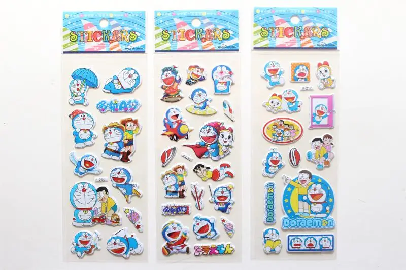 6 Простыни Детские/комплект мультфильм японского аниме Doraemon наклейки для детей номеров домашнего декора дневник Тетрадь ярлык украшения игрушки 3D стикер