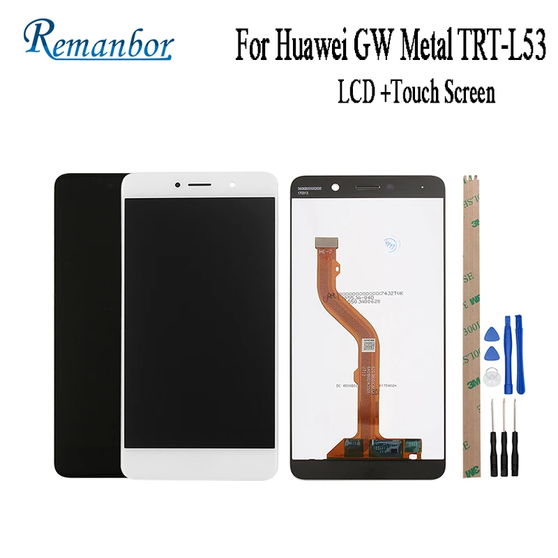 

Remanbor For Huawei GW Metal TRT-L53 LCD Display And Touch Screen Assembly Repair Parts For Huawei GW Metal TRT-L53+Tools+Tapes
