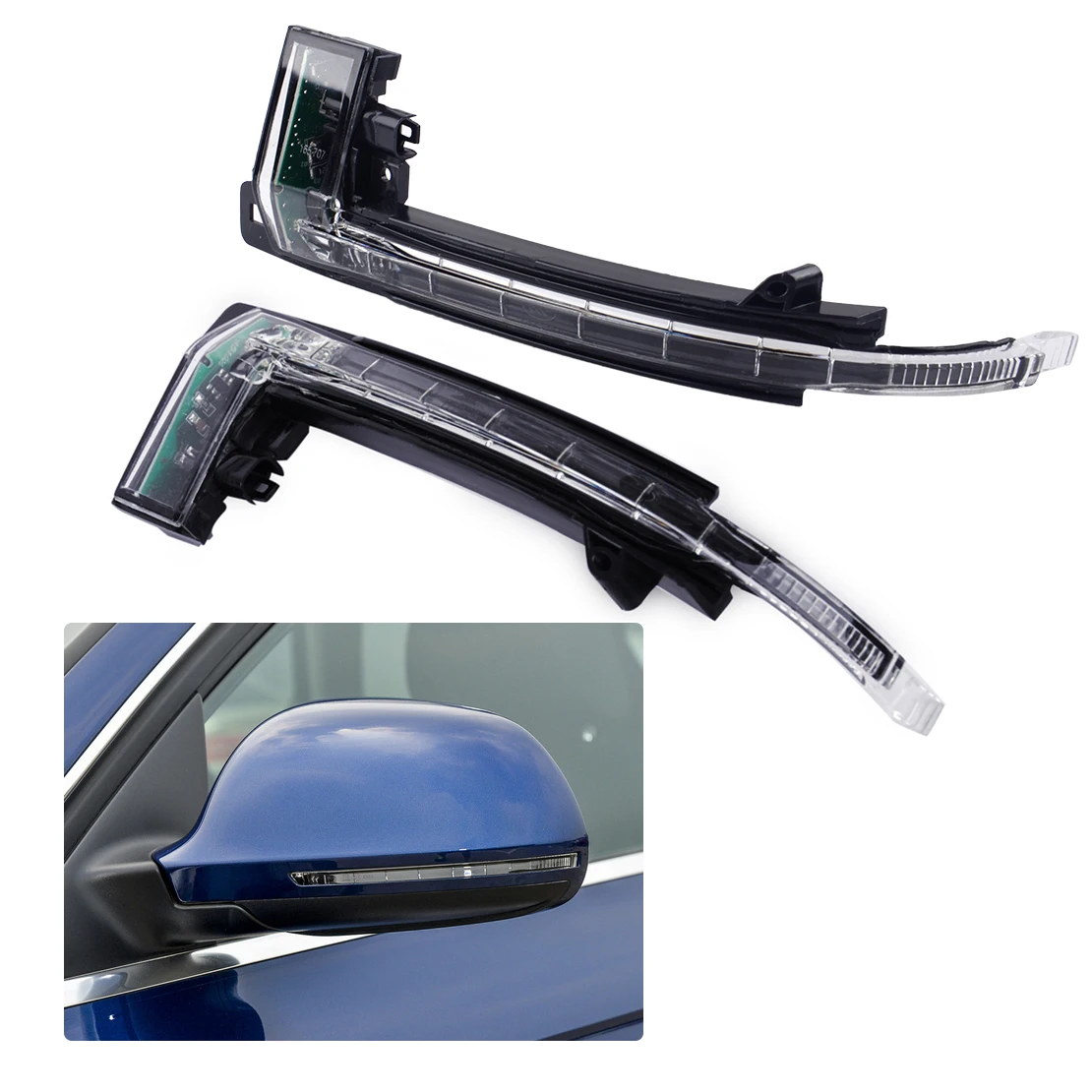 

1 Pair Dynamic Wing Blinker Mirror Indicator Turn Signal Light Lamp Fit for Audi A3 A4 S4 A5 S5 8K0949101 8K0949102