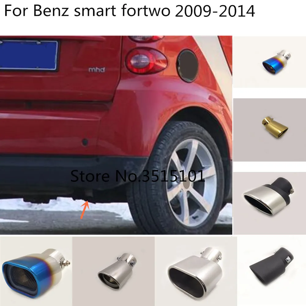

car outlet cover muffler exterior end pipe dedicate exhaust tip tail For Benz smart fortwo 2009 2010 2011 2012 2013 2014